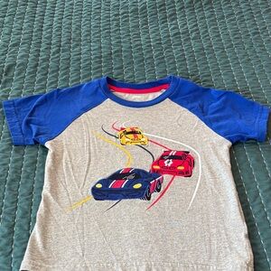 Gymboree Kids Racing Car T-Shirt - Blue and Gray